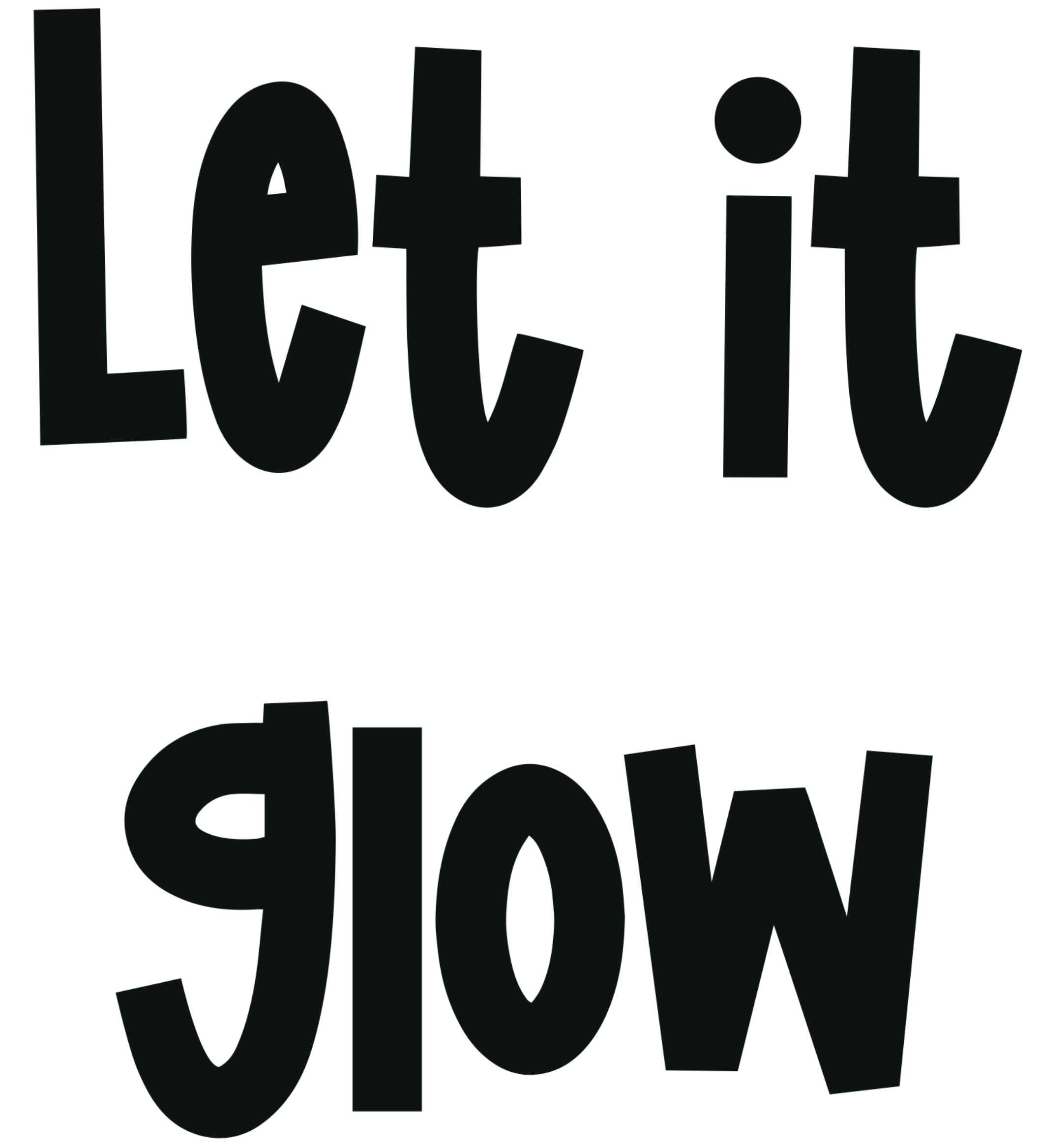 Bügelbild - Let it glow