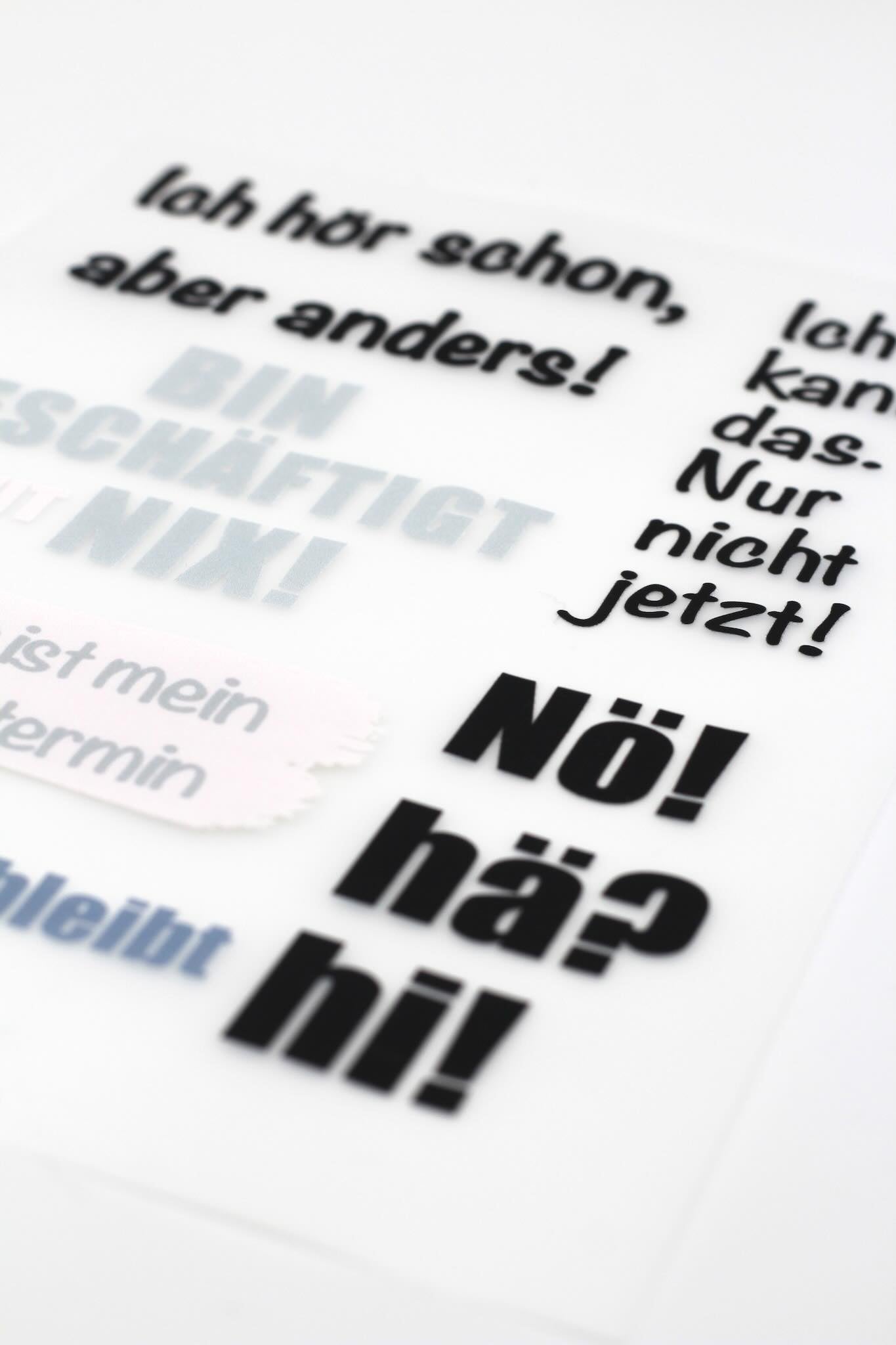 Bügelbildbogen Nö-Party