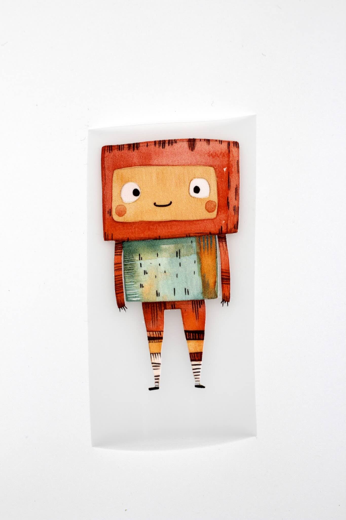 Bügelbild mit Roboter Beep