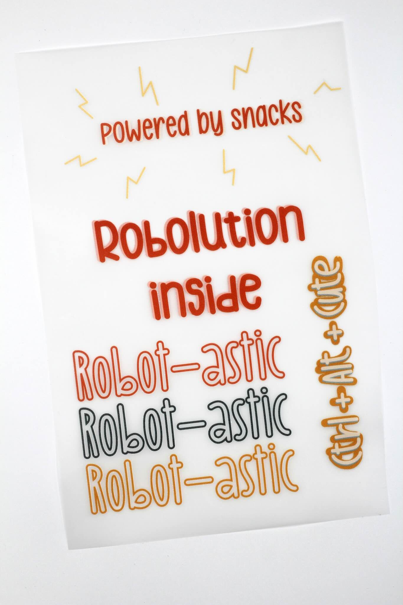 Bügelbildbogen Robolution