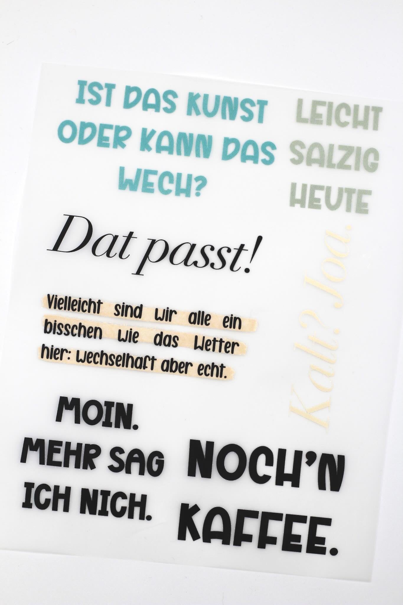 Bügelbildbogen Schnack aus dem Kiosk