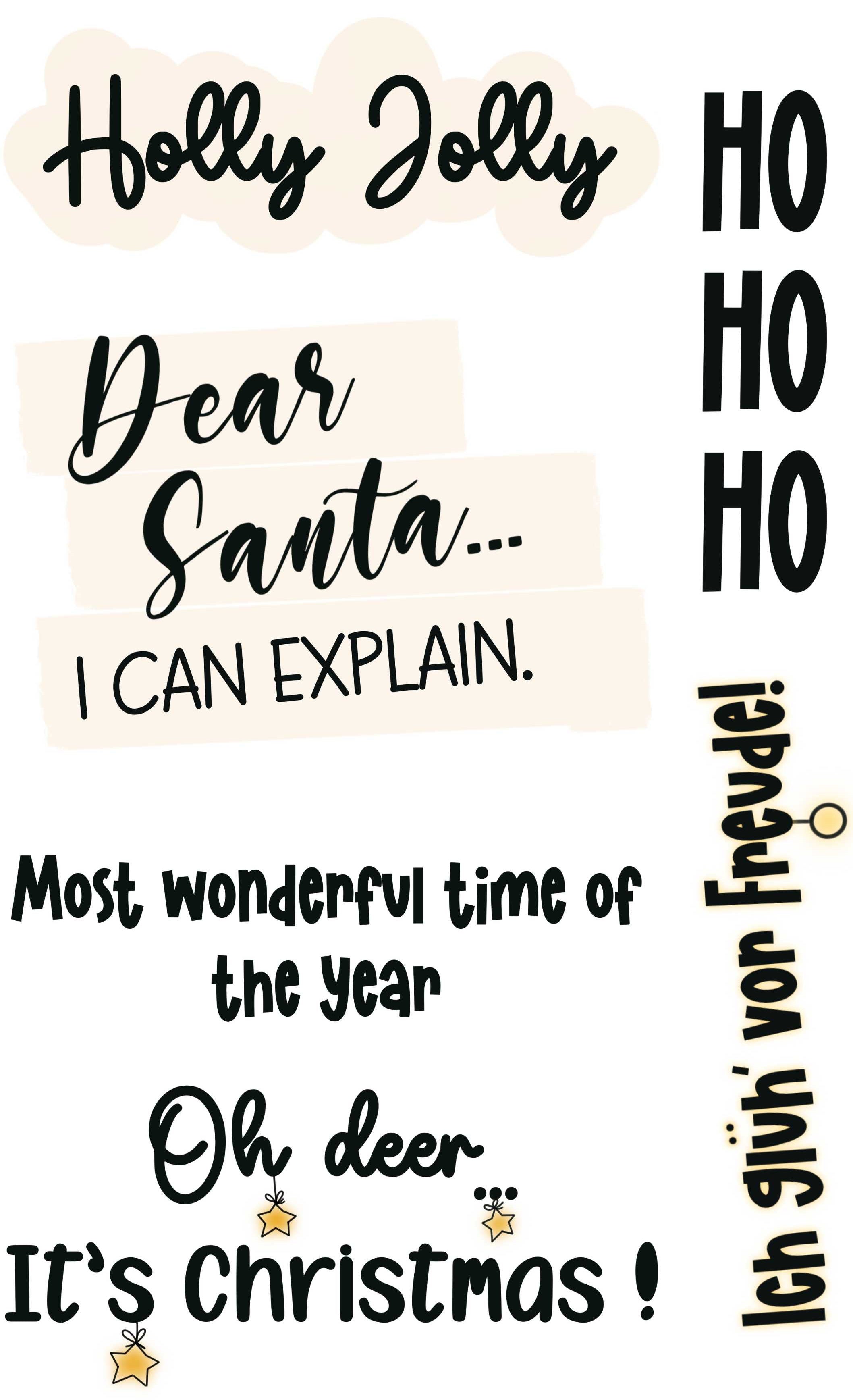 Bügelbildbogen - Christmas