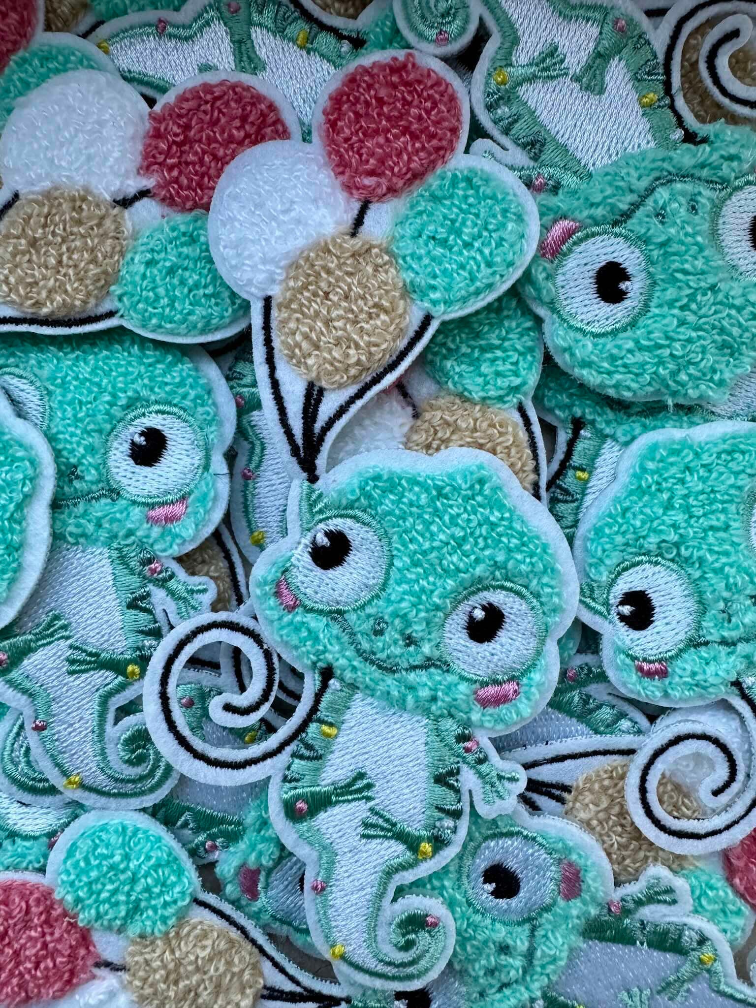 Chenille Patch Chamäleon