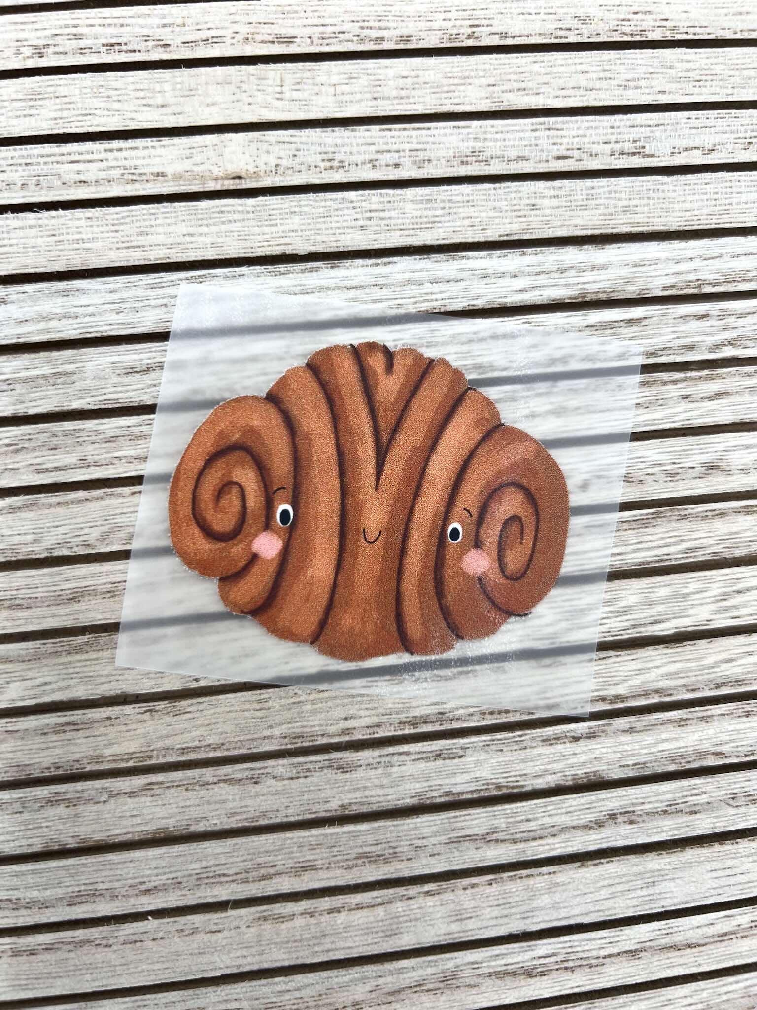 Einzelnes Bügelbild Franzbrötchen