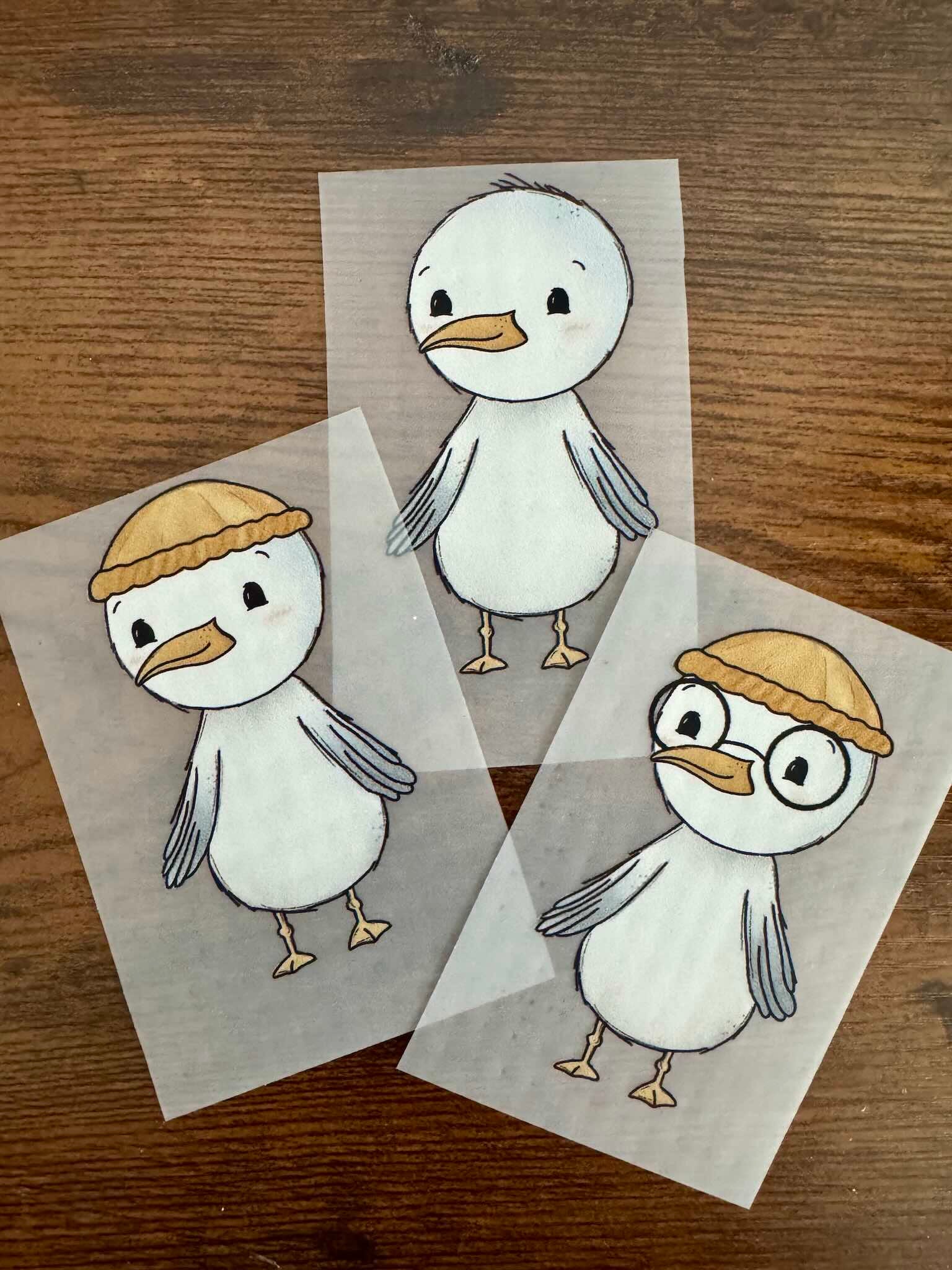 Bügelbild Hipster Möwen