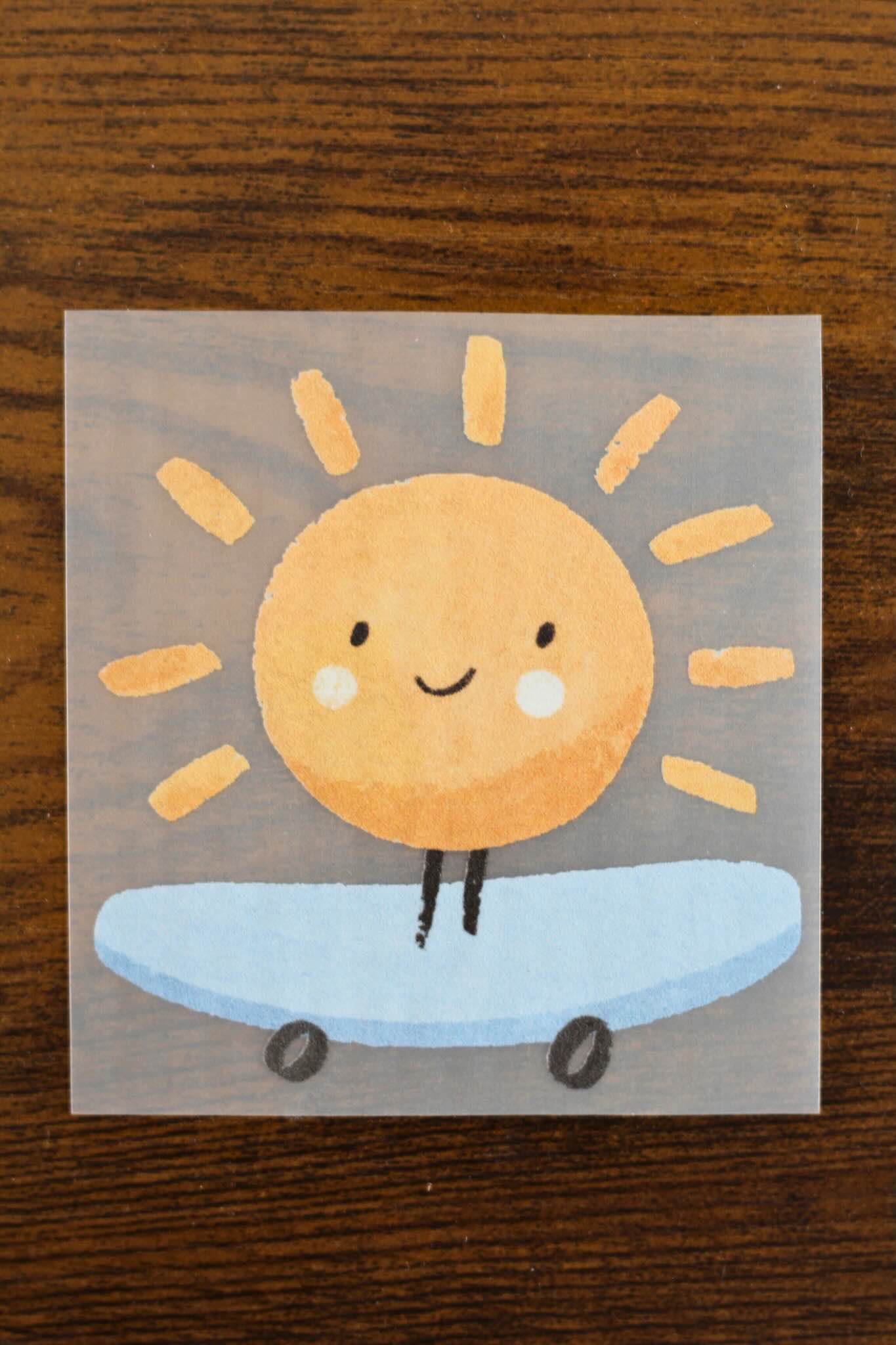 Bügelbild Skater Gang Sonne