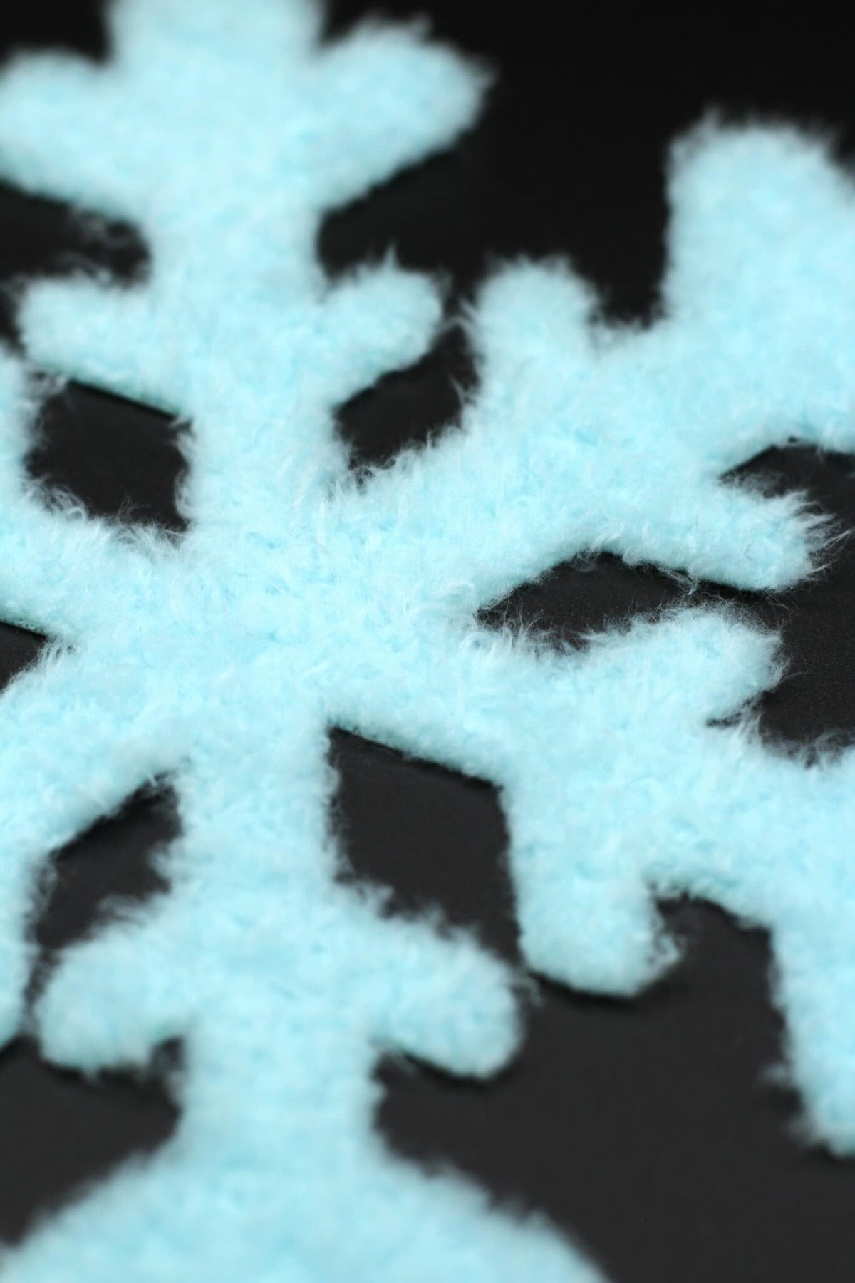 Flauschi Patch - Schneeflocke Blau