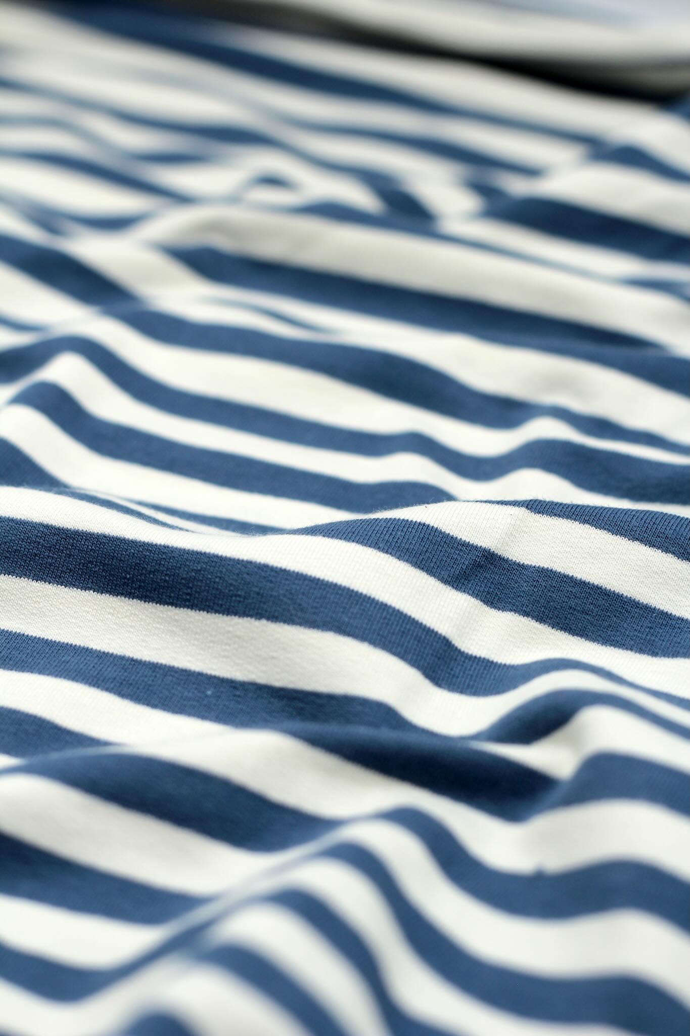French Terry - Blaue Streifen