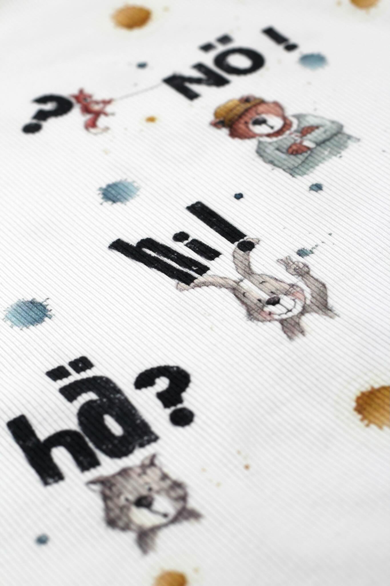 Rib Jersey im Design Nö-Party