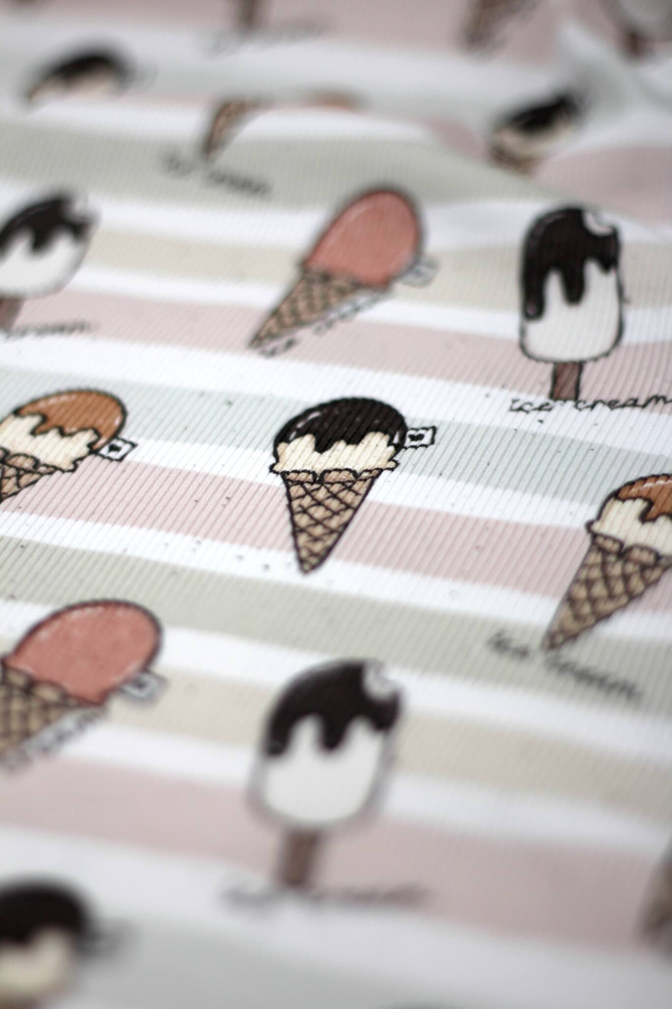 Bio Rib-Jersey - Eiswaffeln