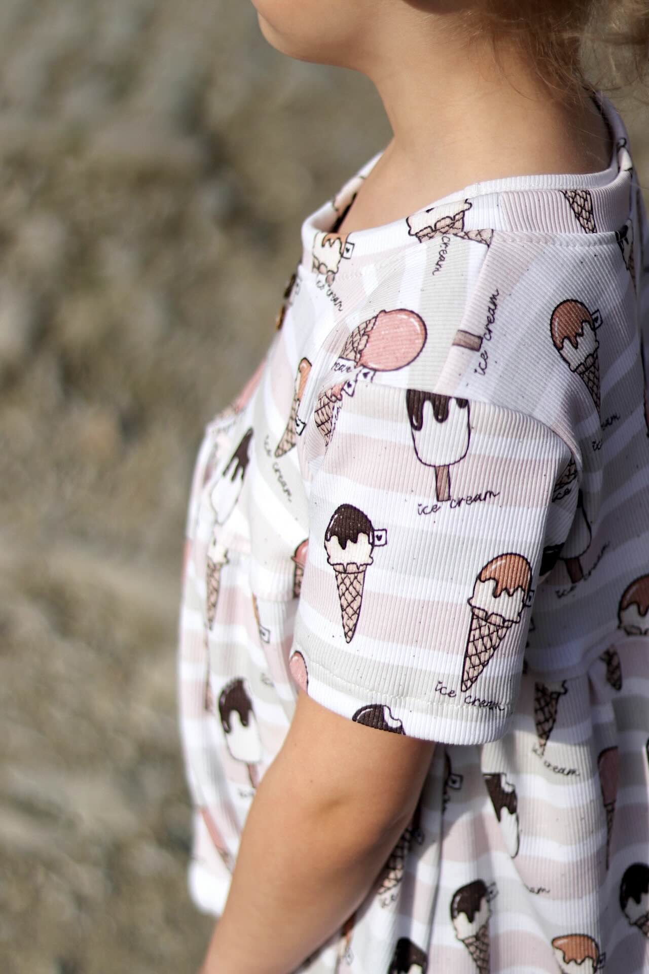 Bio Rib-Jersey - Eiswaffeln