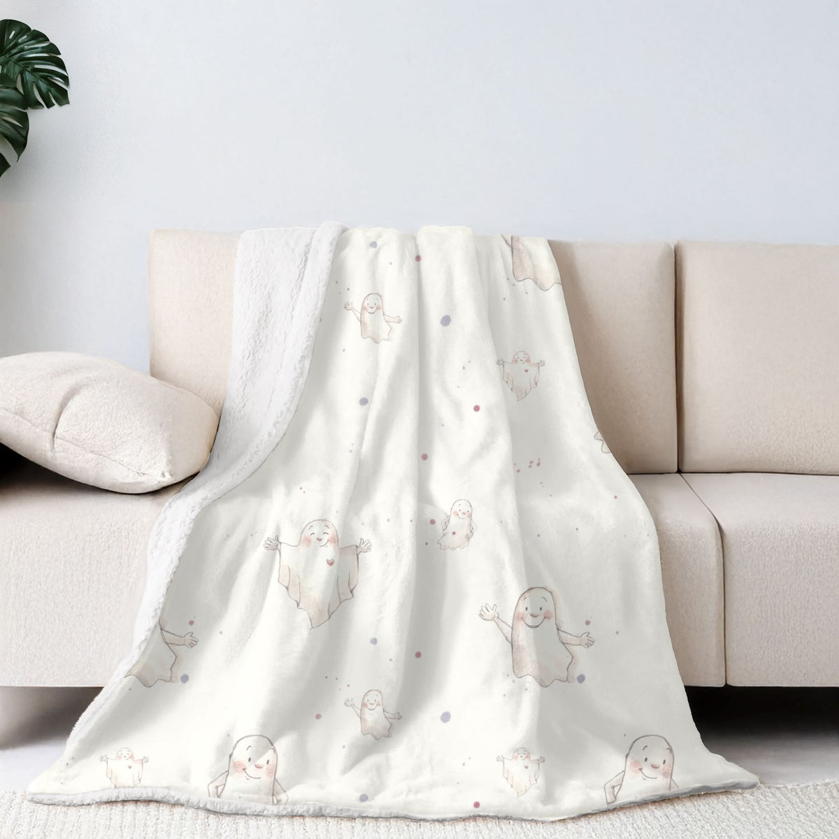 Sherpa-Fleece Decke im A lot to BoooH Design
