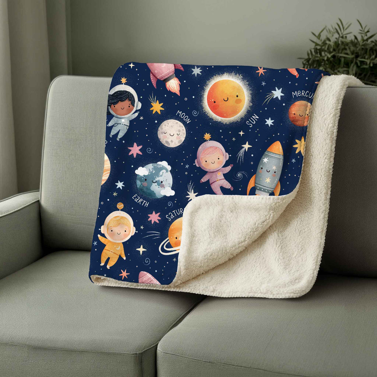 Sherpa Decke im Once upon a Galaxy Design