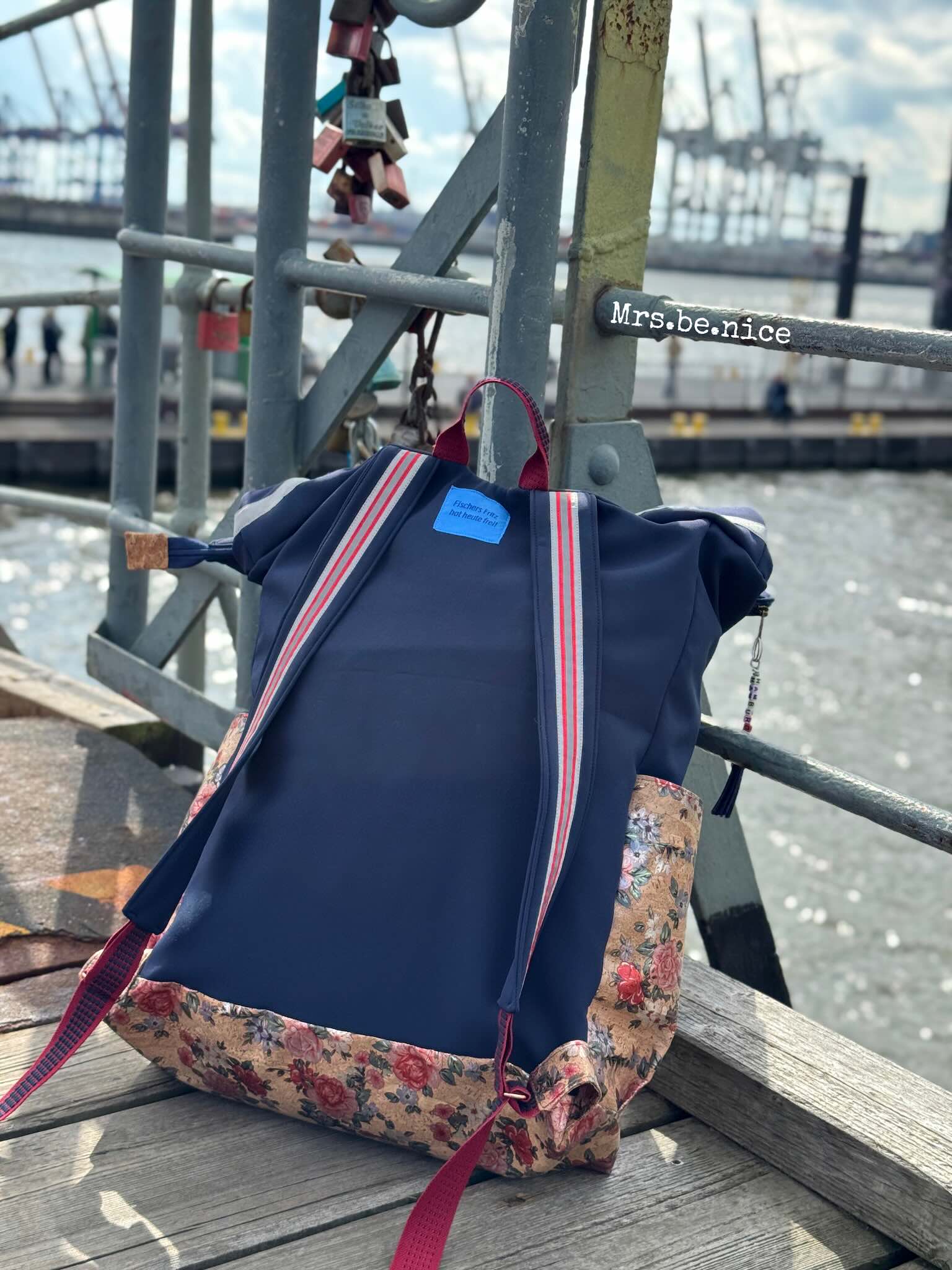 Rücksack mit Nähaufnäher