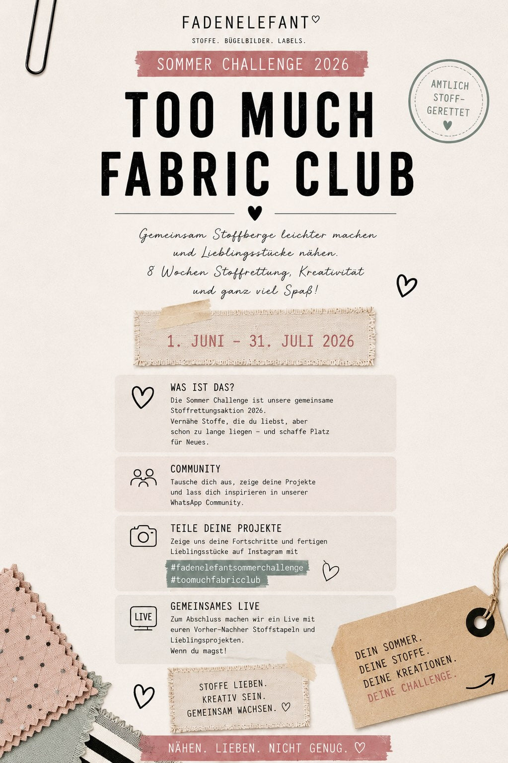 Stoffrettungskit – Too Much Fabric Club