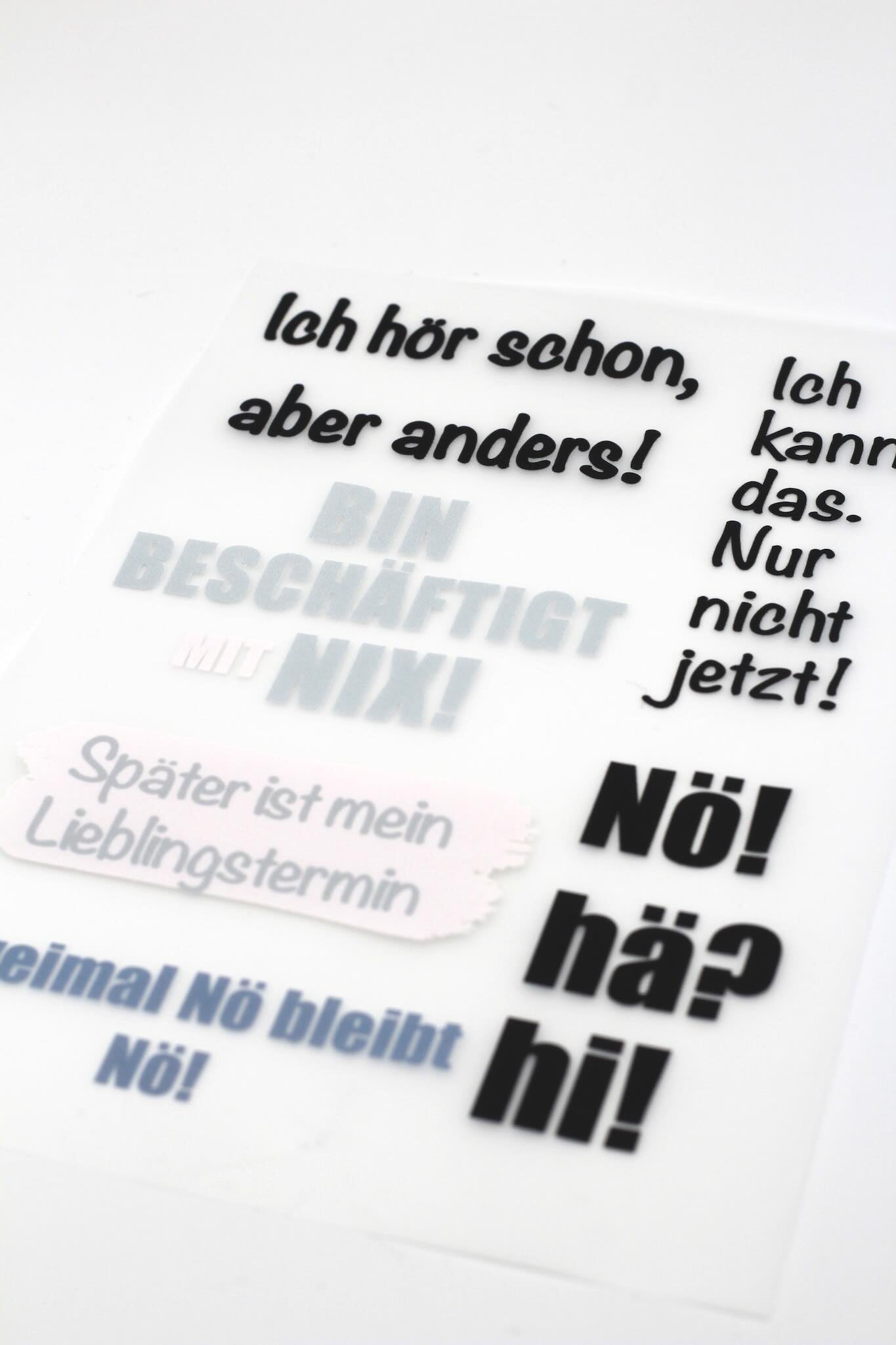 Bügelbildbogen Nö-Party