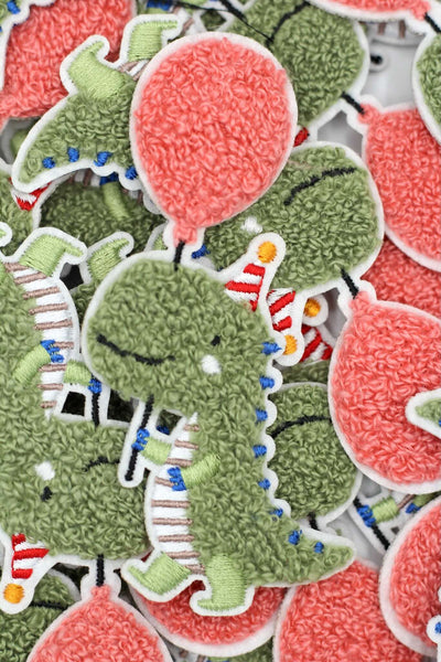 Chenille Patch - Geburtstagsdino