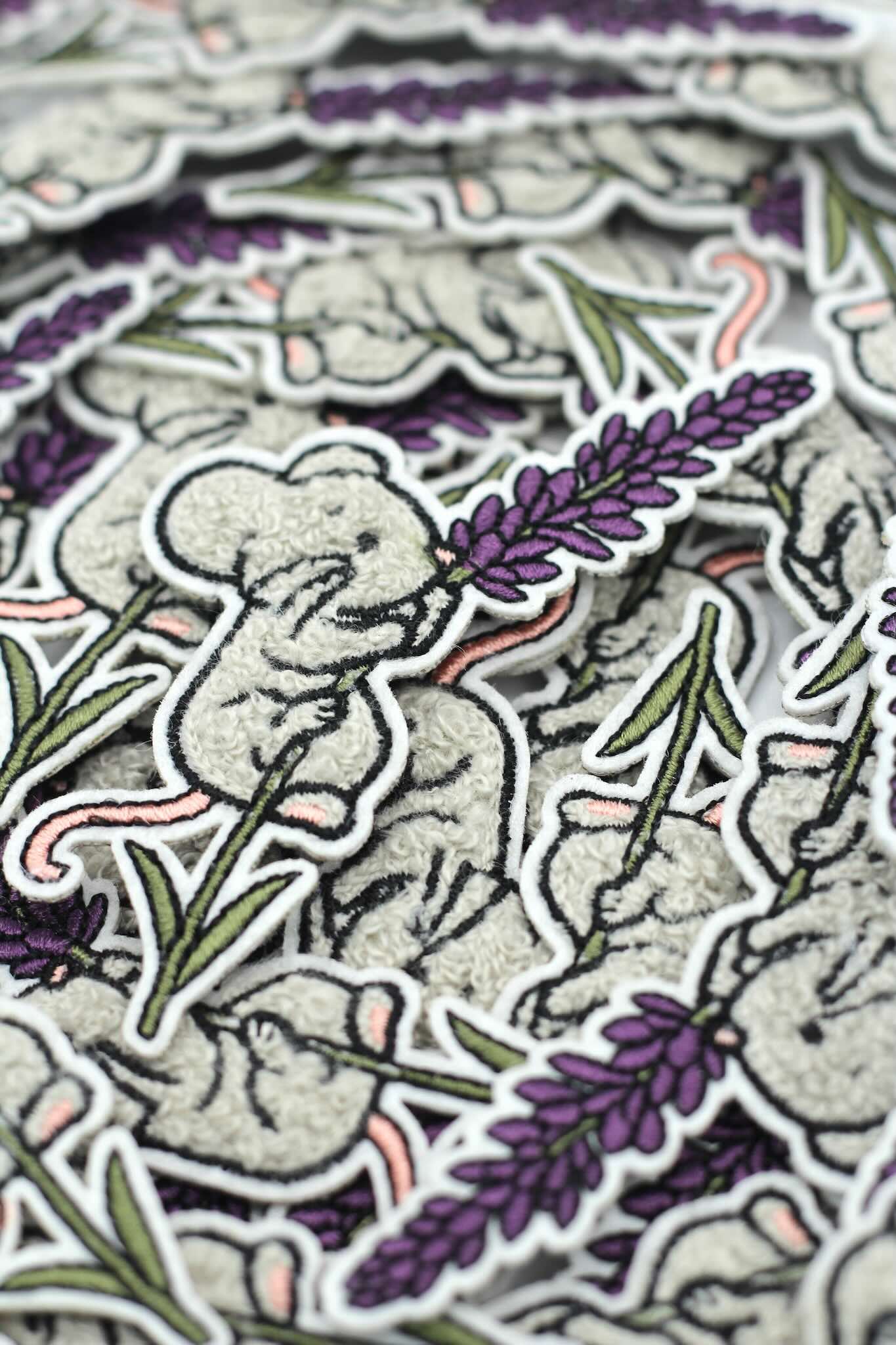 Chenille Patch - Lavendelmaus