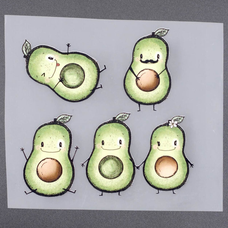 Bügelbildbogen - Avocados