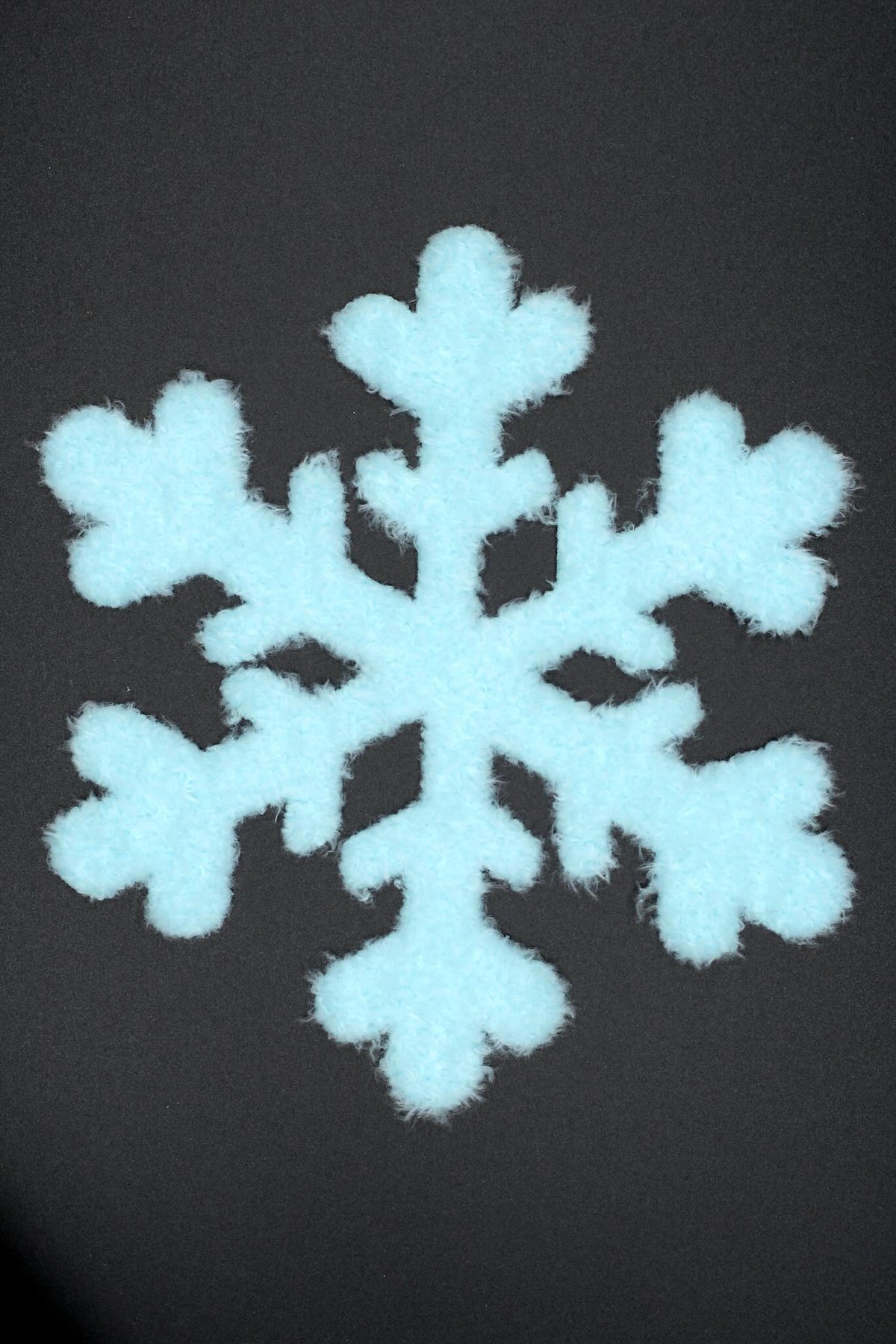 Flauschi Patch - Schneeflocke Blau