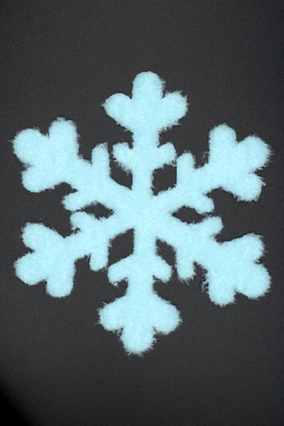 Flauschi Patch - Schneeflocke Blau