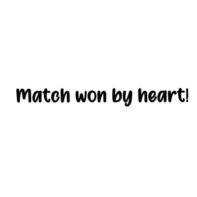Bügelbild Match won by heart