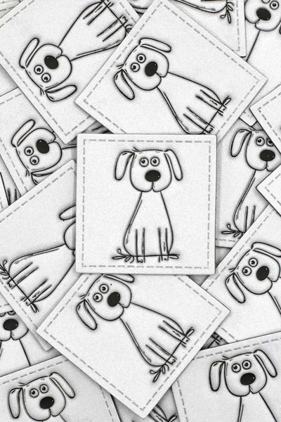 Reflektor Kunstleder Patch Hund