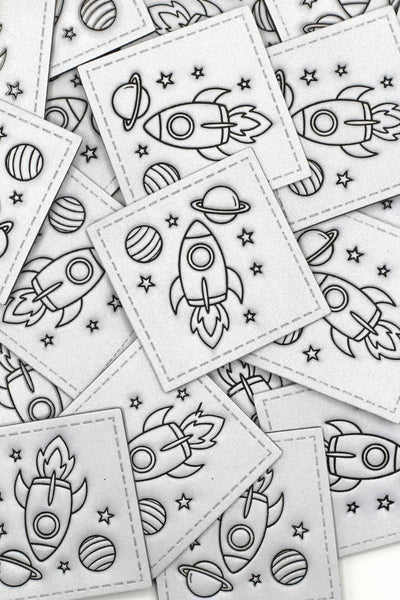 Reflektor Kunstleder Patch Rakete