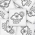 Reflektor Kunstleder Patch Wolke