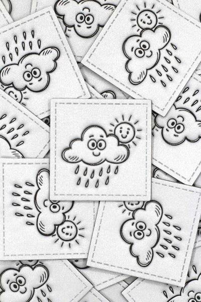 Reflektor Kunstleder Patch Wolke