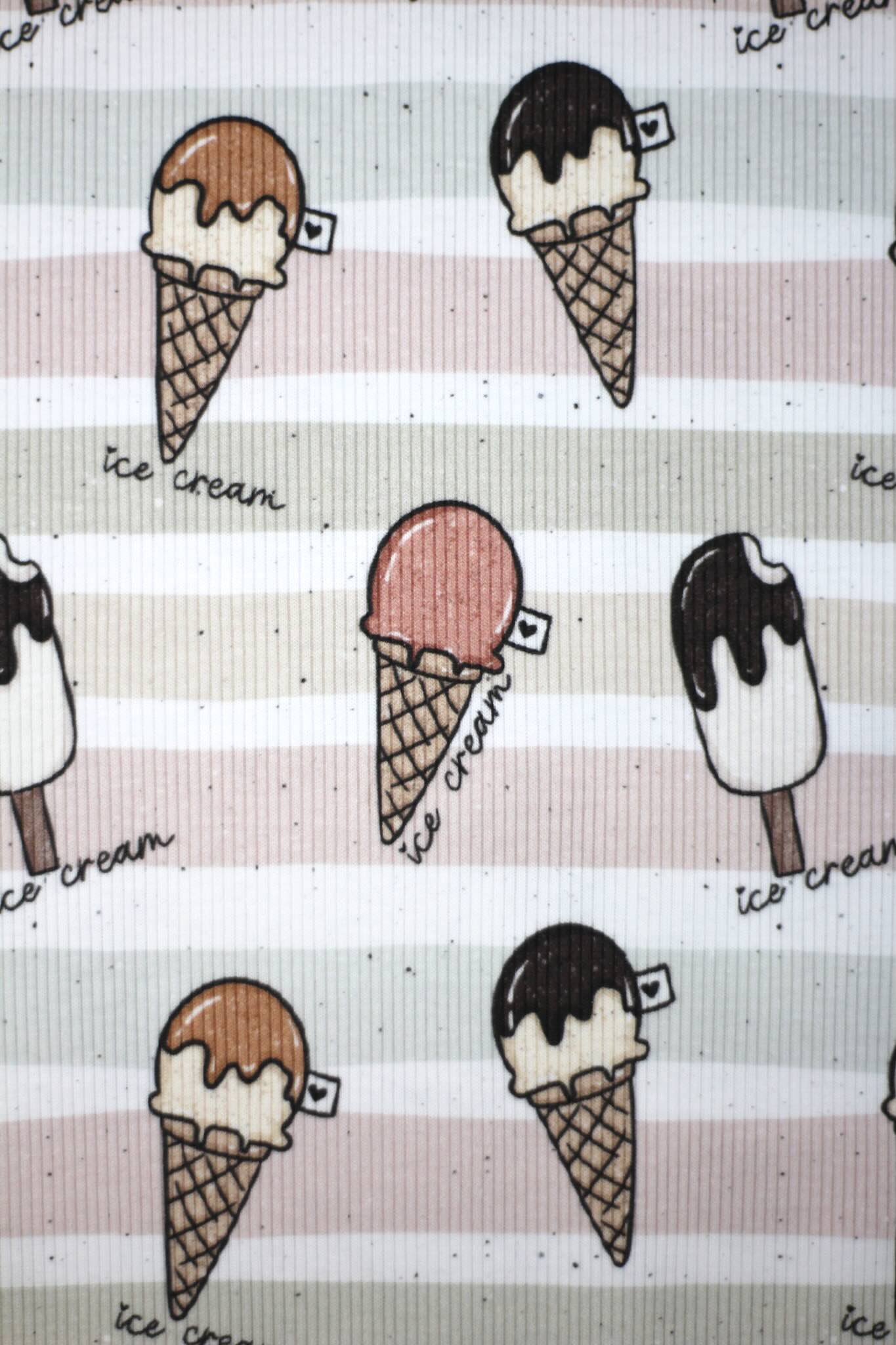 Bio Rib-Jersey - Eiswaffeln