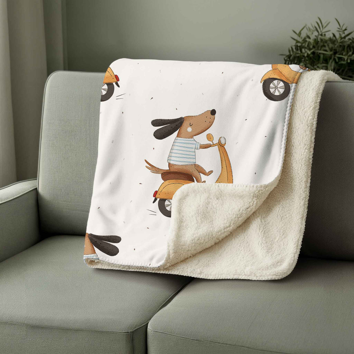 Sherpa Decke im Rudi Roller Design