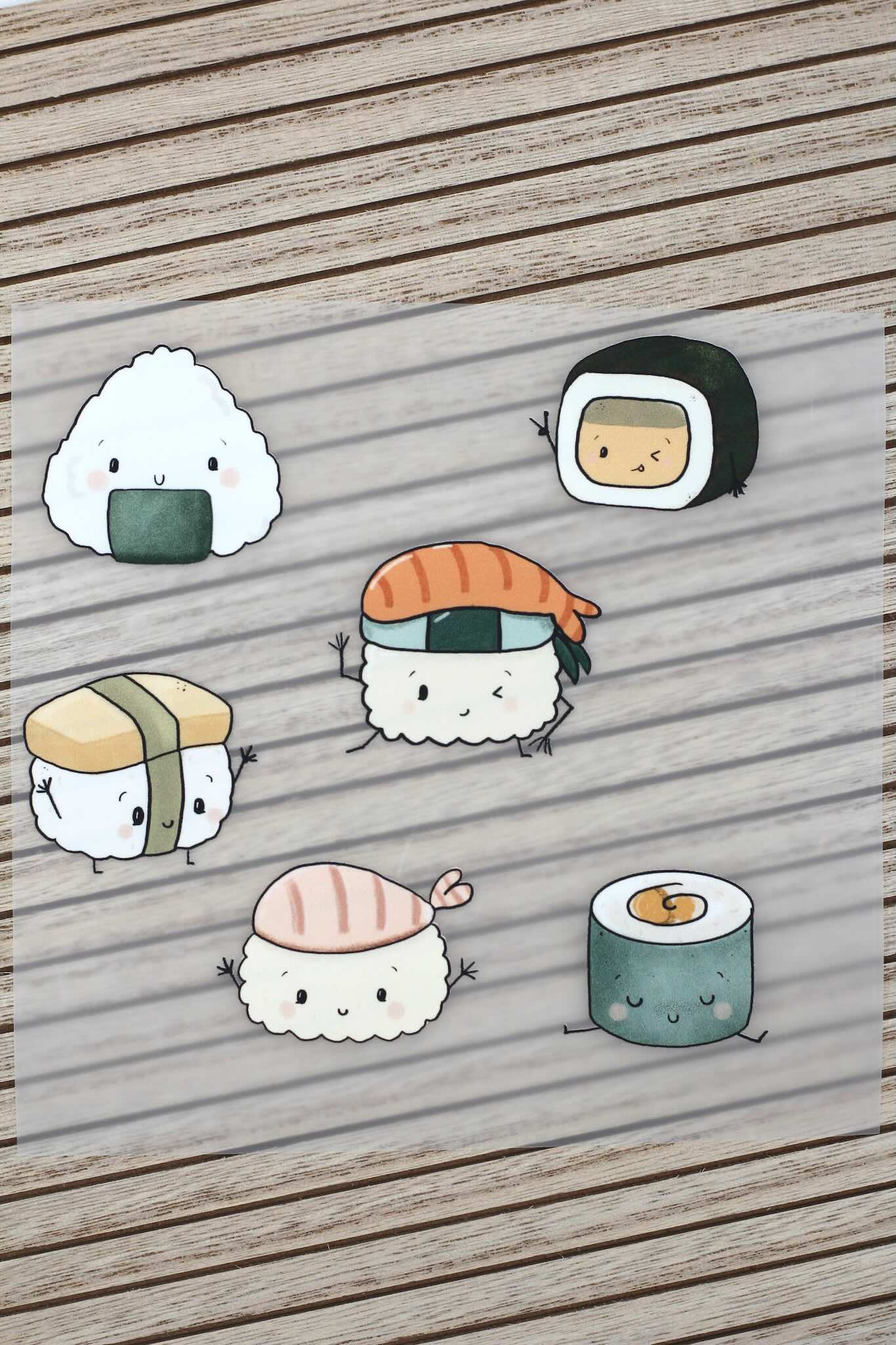 Bügelbilderbogen Sushifreunde Minis
