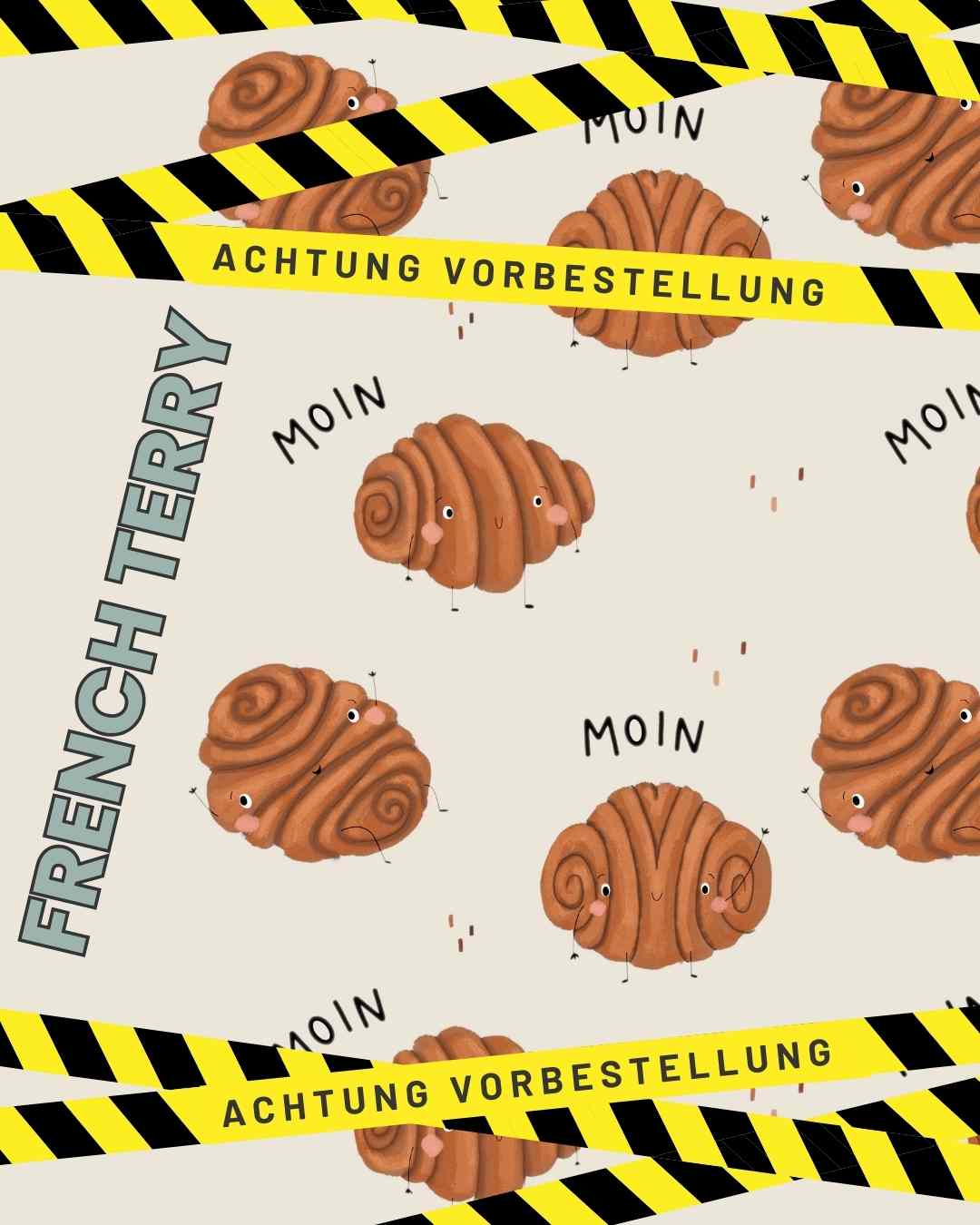 Vorbestellung Design Franzbrötchen auf French Terry