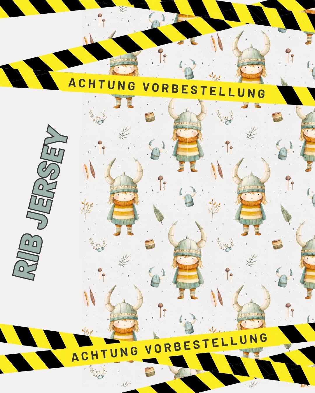 Vorbestellung Design Wikinger auf Rib-Jersey